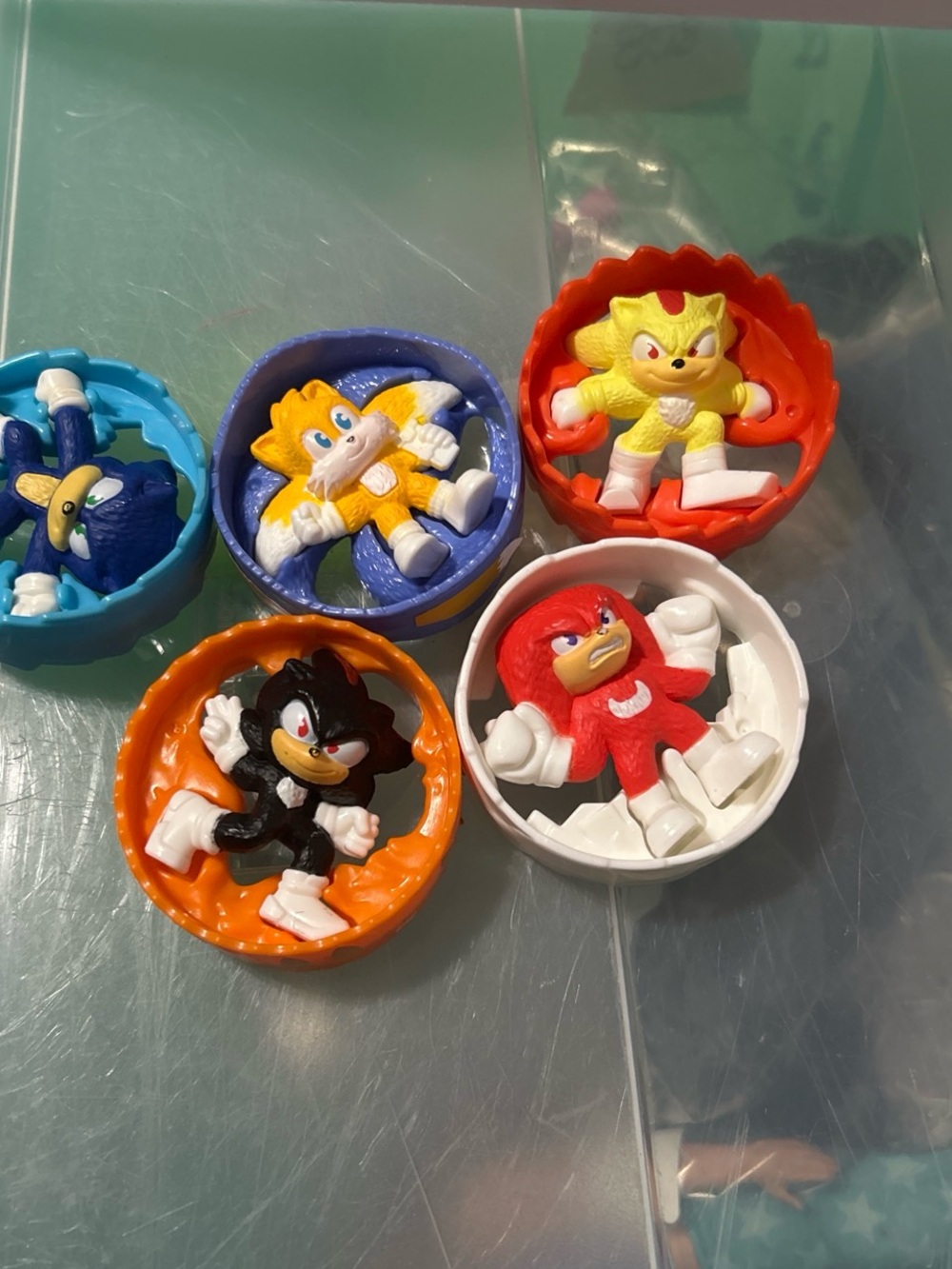 Sonic The Hedgehog 3 McDonalds 5-Toy Lot Super Sonic